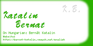 katalin bernat business card