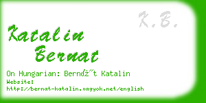 katalin bernat business card